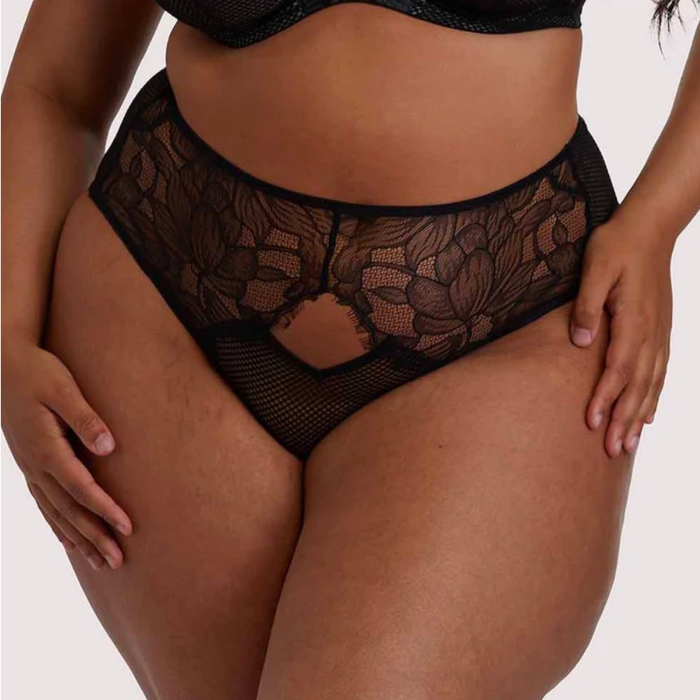 Black Lace High-Waist Panty plus size playful promises GabiFresh 24